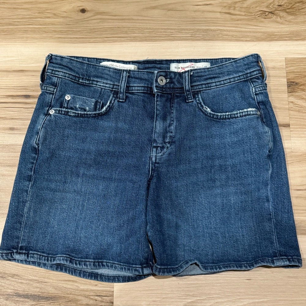 Anthropologie Dark Blue Denim Jean Shorts
